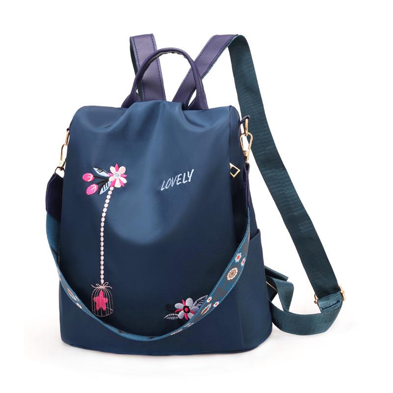 Women's Vintage Oxford Anti-theft Backpack with Pendant – Large Capacity Fashion Schoolbag & Shoulder Bag