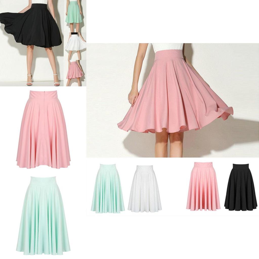 Premium Quality New Women Flared Knee Length Skater Skirt For Stylish Office Wear
