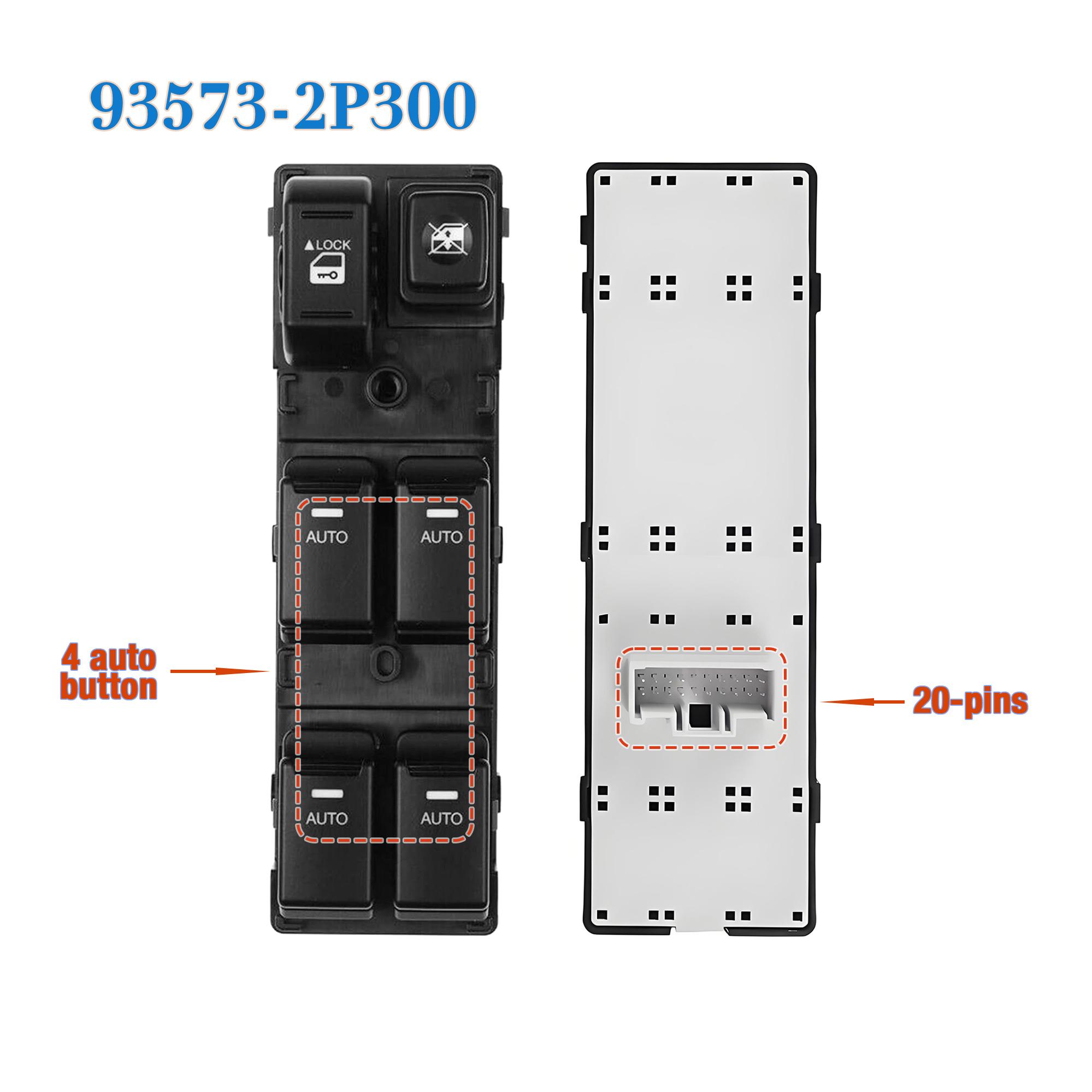 93573-2P300 93570-2P300 Front Left Driver Side Electric Power Window Main Switch Lifter Control Button,For Kia Sorento 2009-2014 LHD 93573-2P300