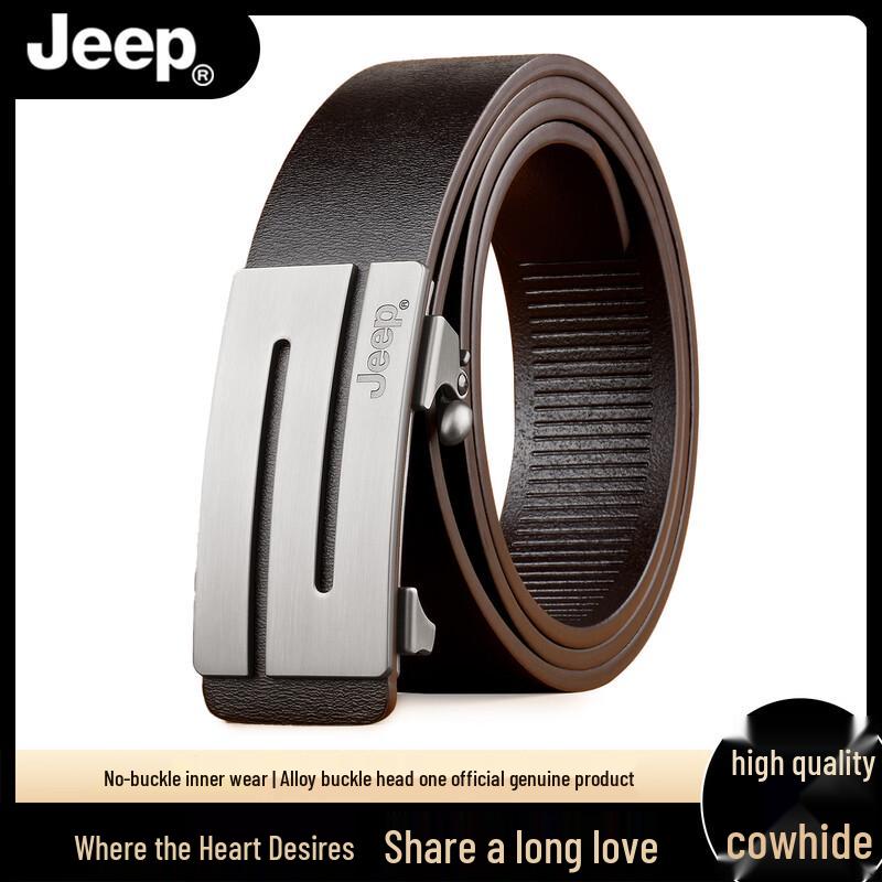 JEEP Men s Automatic Buckle Leather Belt 110cm -125cm