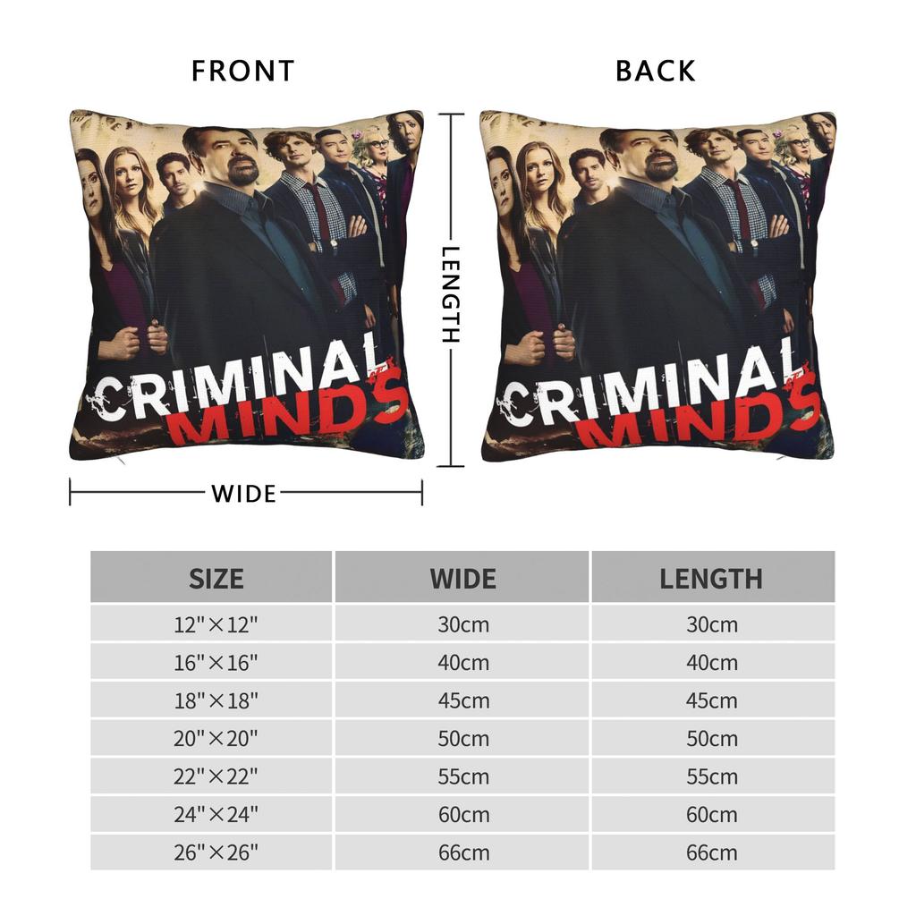 Criminal Minds Spencer Reid Pillow Case Kawaii Pillow Cover Graphic Pillowcases For Living Room Bed Chair