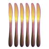 6Pcs Rose Dinner Knife Flatware Set  Stainless Steel Dinnerware Cutlery Set Kitchen Tableware Silverware Set Steak Knives