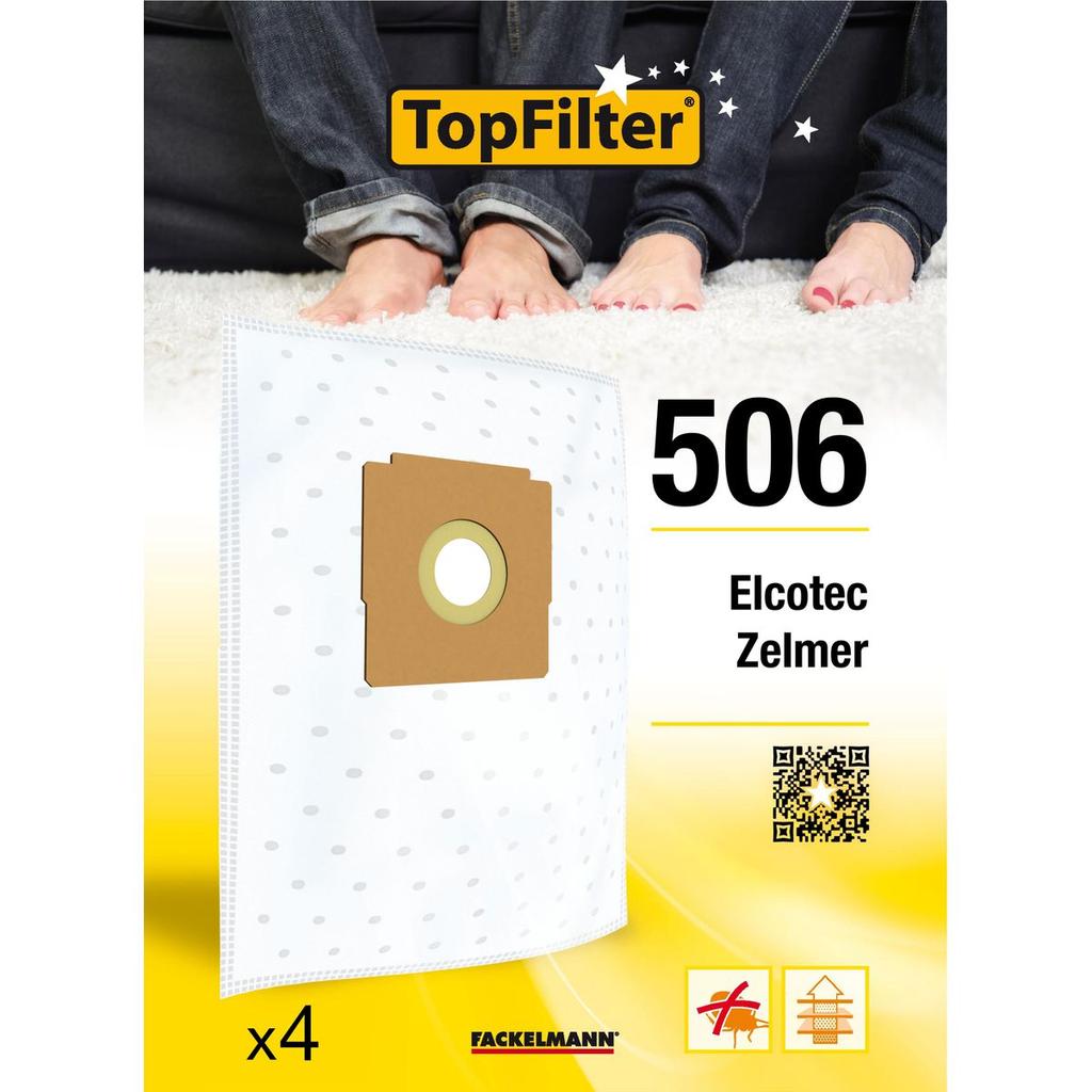 Sada 4 sáčků do vysavače pro Zelmer a Elcotec TopFilter Premium ref. 64506