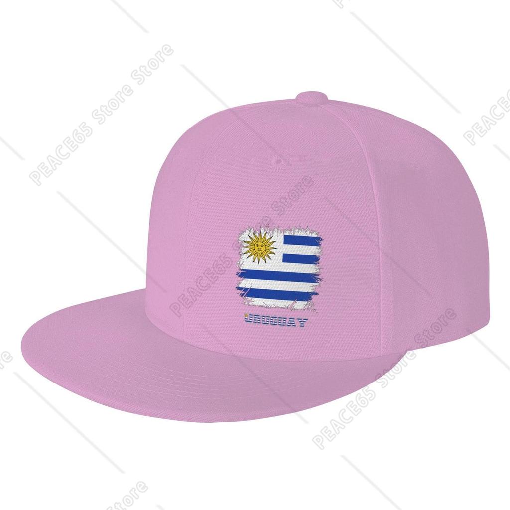 Vintage Uruguay Uruguayanische Flagge Snapback Mütze für Unisex Damen Klassische Flache Kappe Baseballkappe Verstellbar Trucker Mütze Druck Unisex