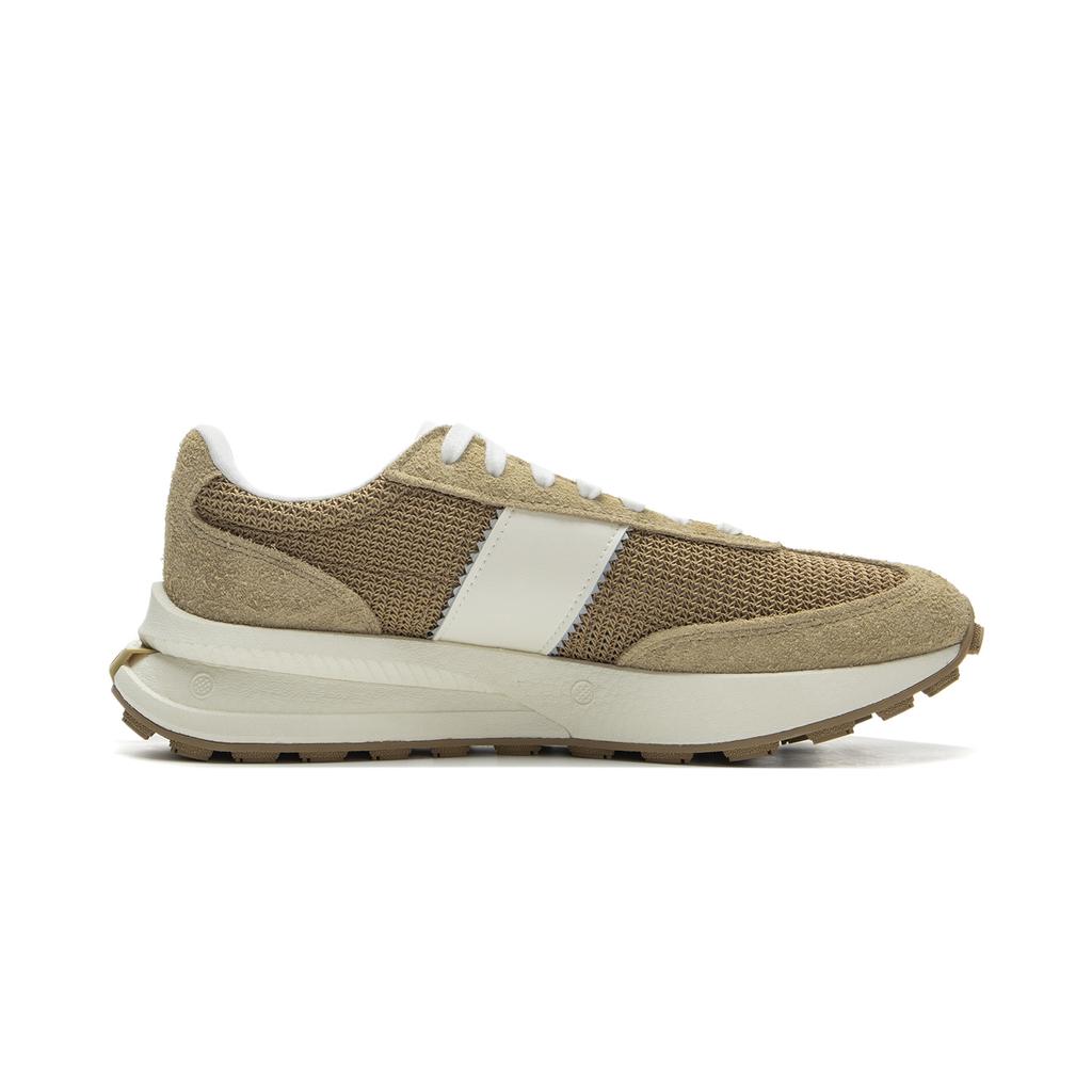 Li Ning Light Boat Reflective Trendy Sports Durable Non-Slip Low-Top Casual Shoes Unisex Casual Shoes Khaki AZGV055-1