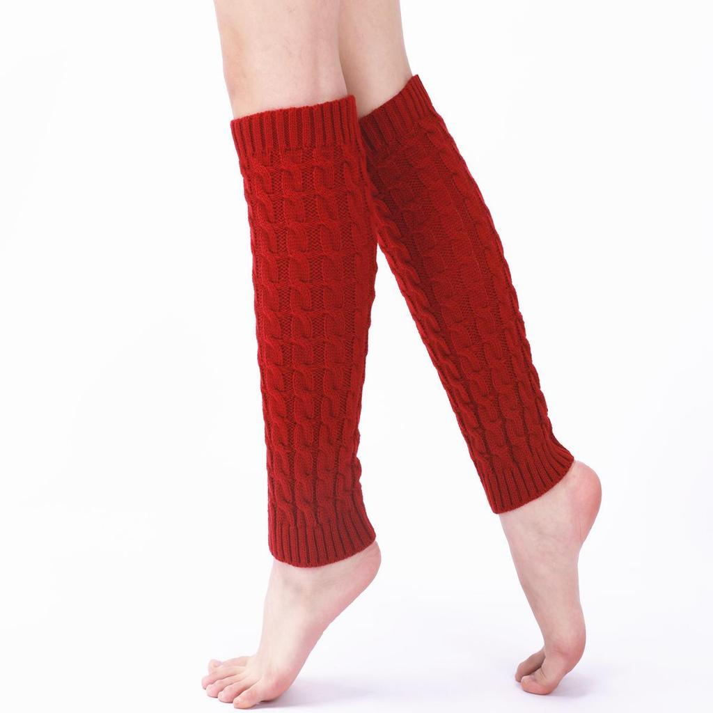 Korean Style Women's Thick Cable Knit Slouch Socks, 85g - Autumn/Winter Wool Leg Warmers & Boot Covers