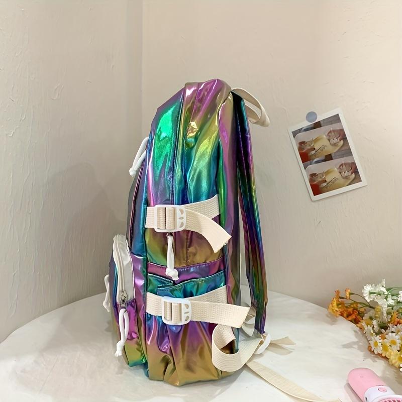 Rucsac de damă, stil coreean, culoare pură, design valoros, rucsac ocazional, simplu, liceu, student, capacitate mare, școală ușoară