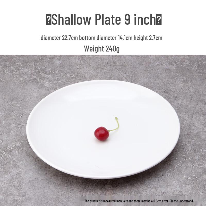 Белые круглые обеденные тарелки из меламина (6 упаковок)