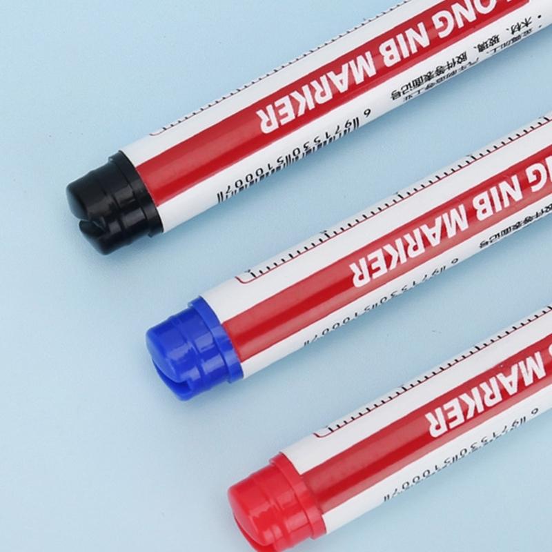 10 Stück Ölbasierter Markierstift 20mm Markierstift Tieflochmarkierstift Lange Spitze Markierer Schnelltrocknend Zimmermannsmarkierer