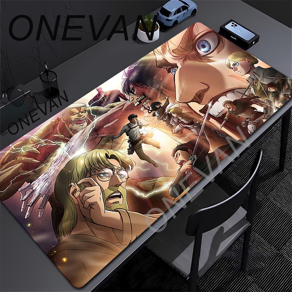 Útok Titánů Anime Velká Podložka pod Myš s Zámkovým Okrajem Počítačová Podložka pod Myš XXL S Herní Podložka pod Myš Herní Podložka pro Notebook Klávesnici Podložky pod Myš Koberec