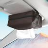 Napa Leather Car Tissue Box Armrest Organizer Hanging Sun Visor Car Drawer Napkin Bag for Vehicle Interior