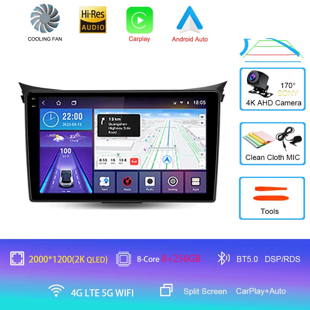 Car Radio Android 14 Multimedia Player for Hyundai I30 Elantra 2012 2013 2014 2015 2016 Carplay Auto GPS Navigation Stereo