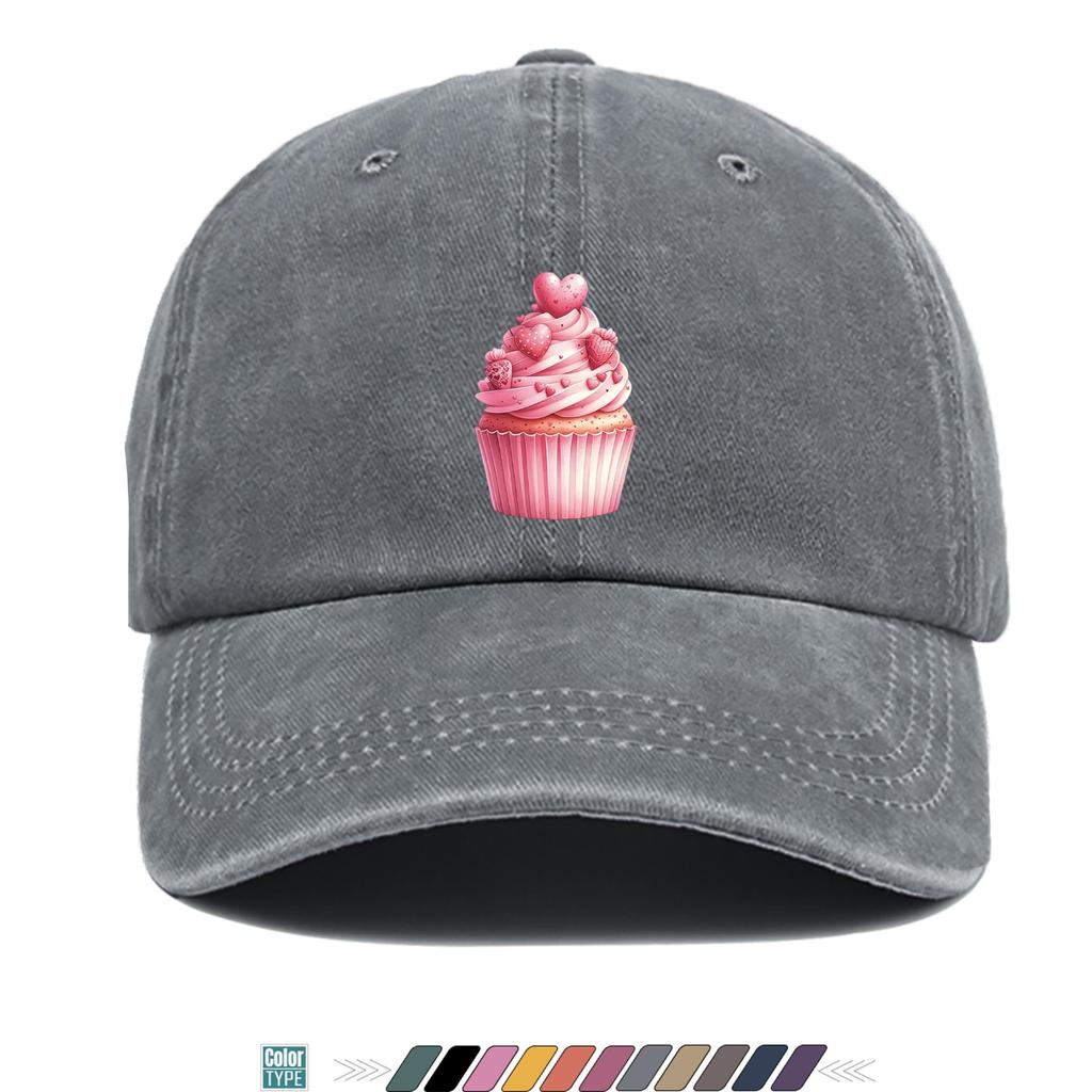 pc RoUnisextic Sweet Cupcake Print Trucker Hat Comfortable Breathable Fashionable Beautiful Cartoon Game Black Classic Papa Hat Mo