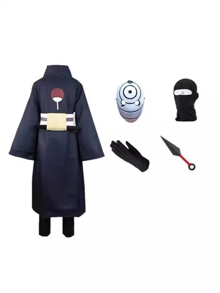 Uchiha Obito Akatsuki Mască de Ninja Costum Cosplay Anime