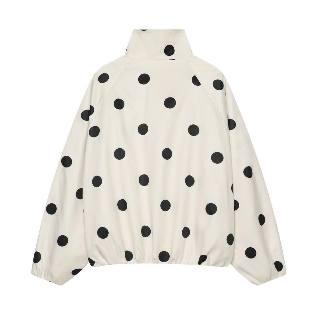 European and American Style, New Women's Clothing, Fashionable, Polka Dot Bomber Jacket 8372/236