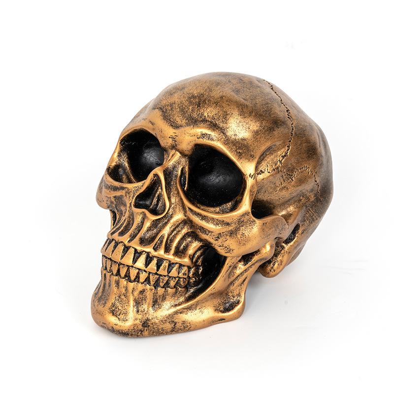 Medical Model Resin Halloween Prop Home Decoration Antique Bronze Animal Skull