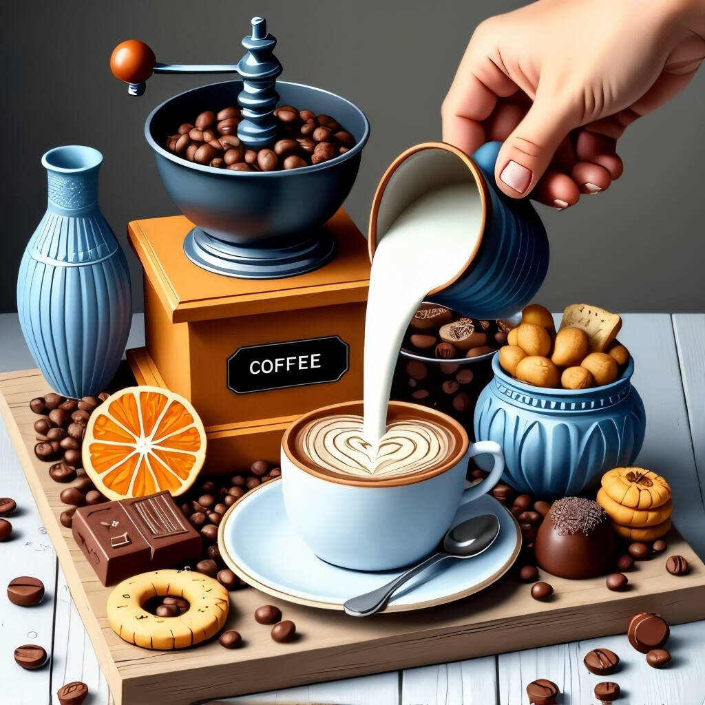 

5D Алмазная живопись Кофейная чашка Пейзаж Полная круглая выкладка Алмазная мозаика Новая коллекция Настенное украшение Round 20x20cm