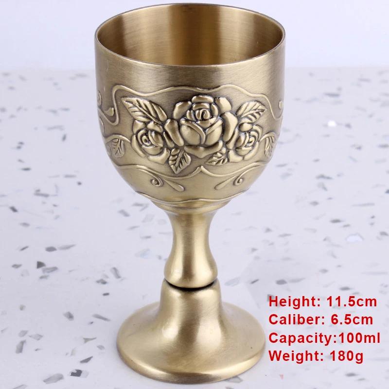 Europeisk Stil Vintage Snidad Vinglas Mini Kalk Pokal Wicca Altare Retro Spådomsprop Buddha Altare Handgjorda Hantverk