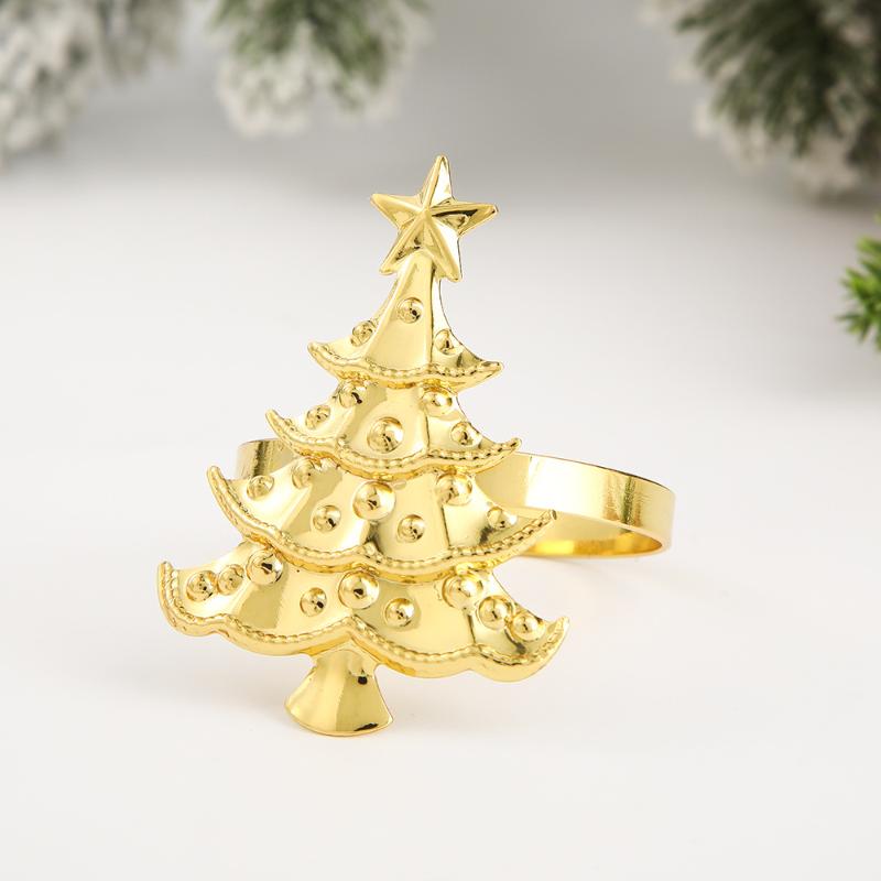 Christmas Napkin Rings Xmas Tree Ornaments Christmas Home Kitchen Dinner Table Decoration New Year Party Supplies