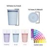 Quick Freeze Straw Cup with Ice Tray Blue Purple Pink Cold Drink Cup  Summer