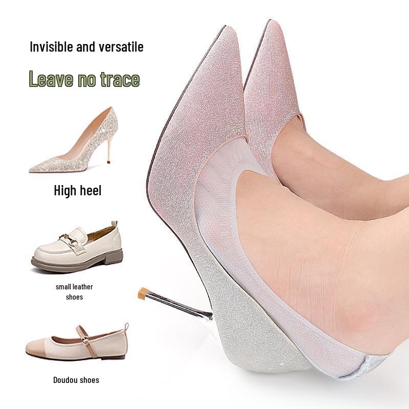 Women's Seasonal Stretchy Boat Socks - Thick Heel, Pressure Relief, Invisible Low-Cut, Non-Slip, Anti-Abrasion.