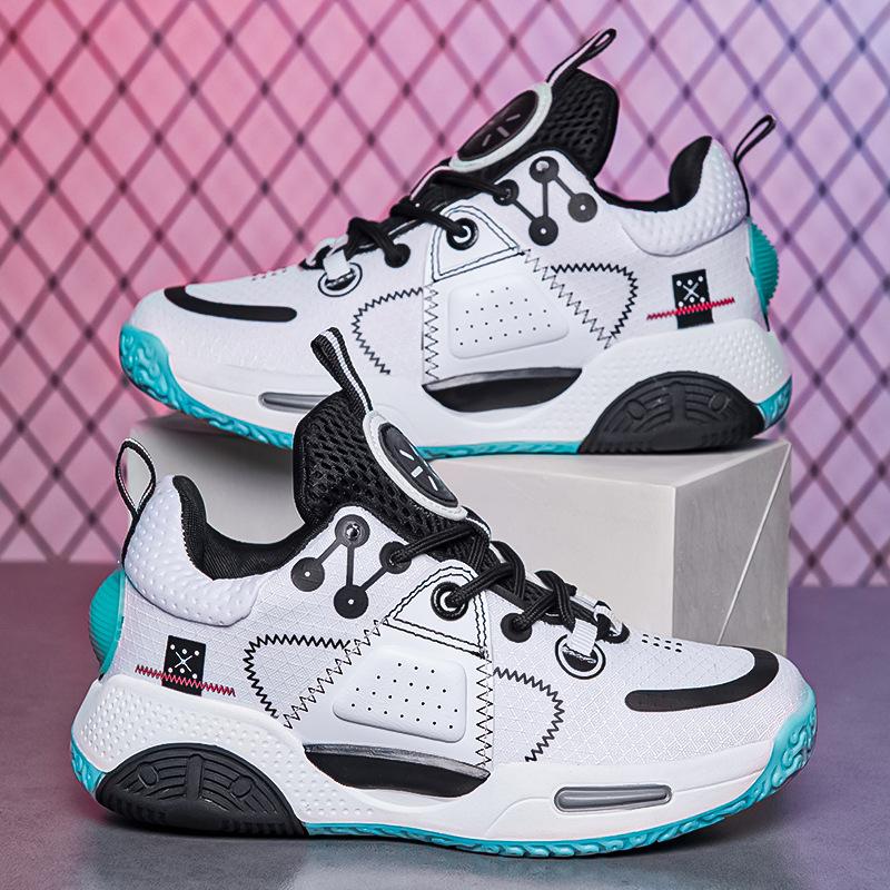 Sneakers Classmate Training Shoes Boys Running Shoes Middle and Older Children Professional Youth Basketball Shoes Children Elementary School Students