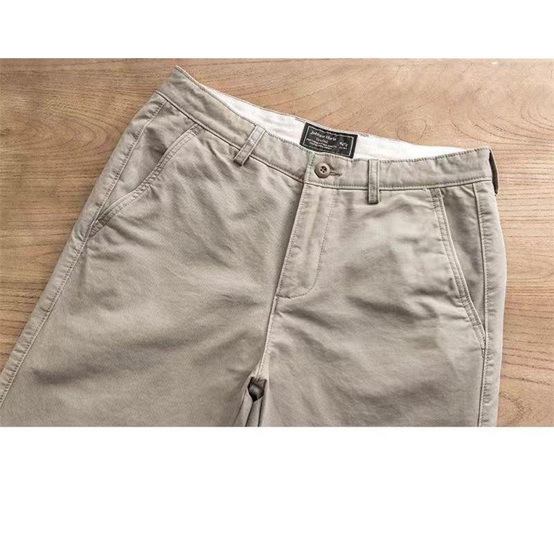 Men's Cropped Casual Pants Dark Grey Straight Slim Fit Business Commuter Trousers Daily Versatile