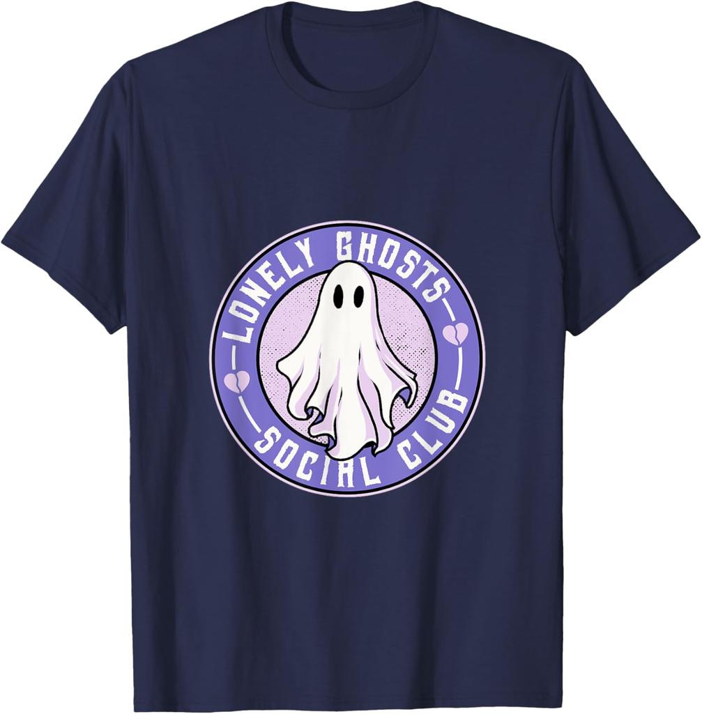 Lonely Ghosts Social Club Introvert Graphic T-Shirt Casual Cotton Short Sleeve Tee for Men