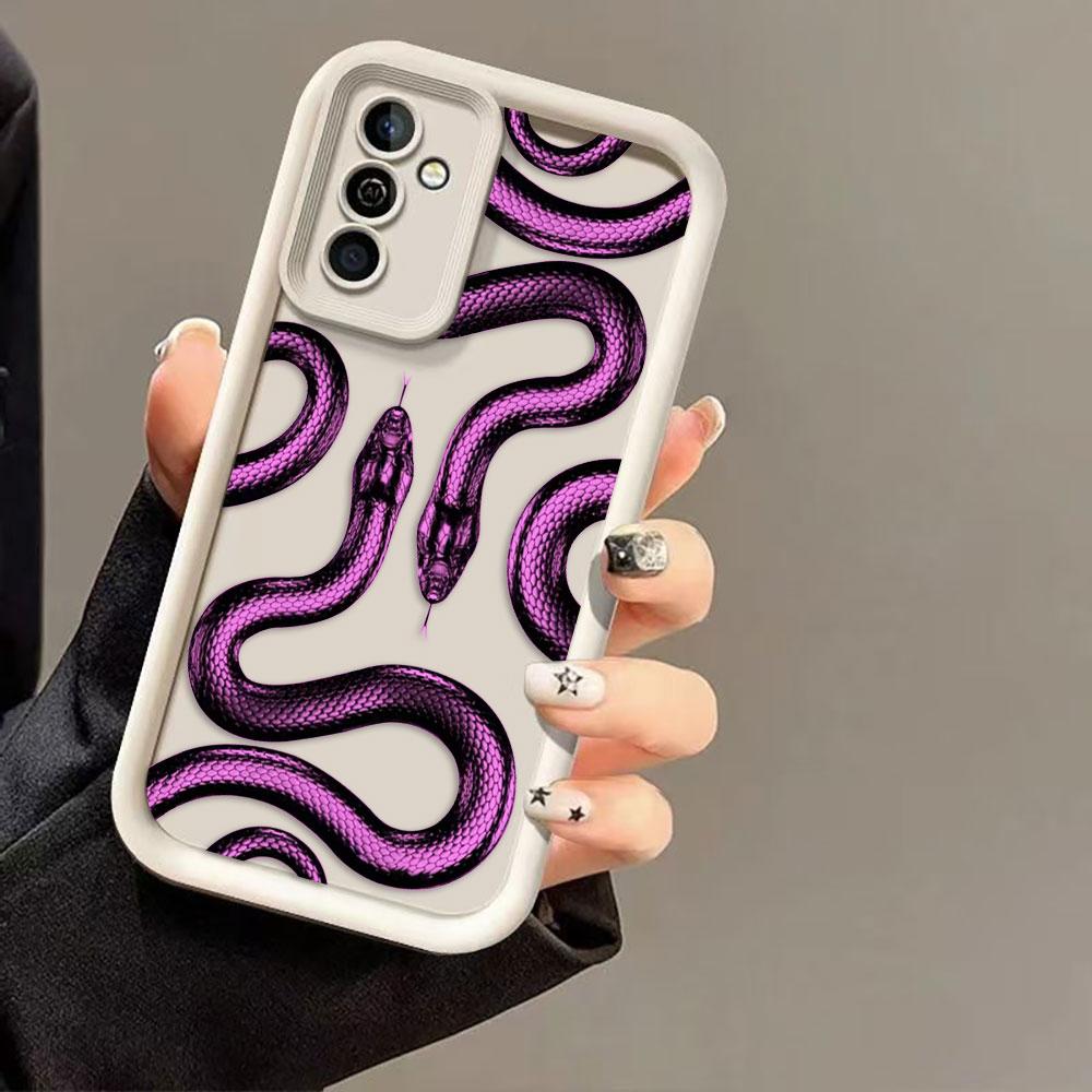 Gold Black Purple Snake Phone Case For Samsung Galaxy S26 S25 S24 S23 S22 S21 FE S20 ULTRA PLUS TPU Case Funda Shell Capa Cover