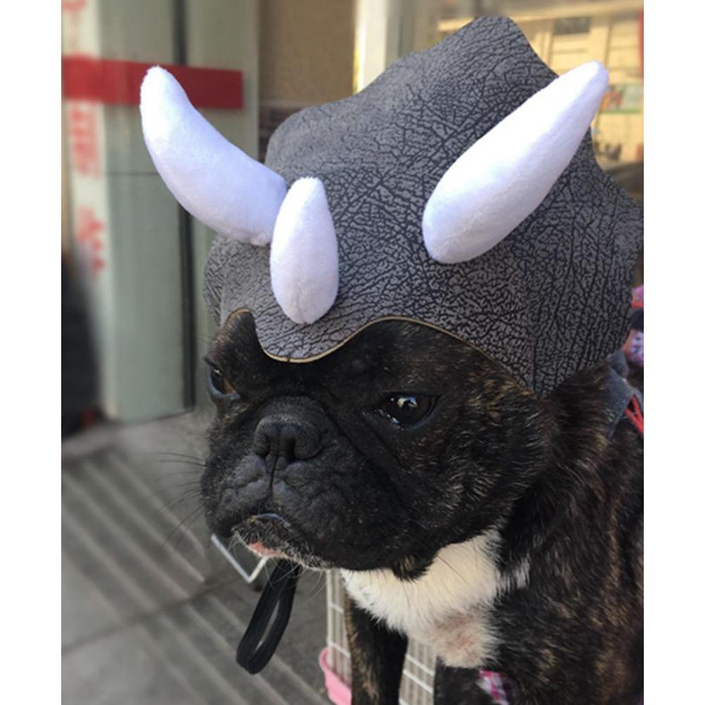 Pet Headwear Triceratops Pet Hat Funny Pet Clothes Dog Cat Dress Up Party Apparel Clothing Cosplay