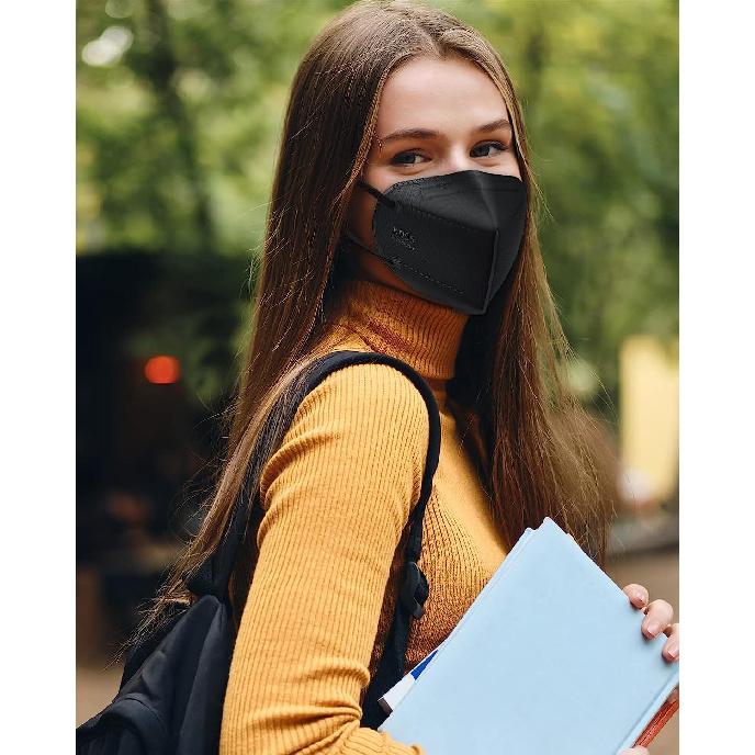 LEMENT KN95 Face Masks 100 Pack,5-Ply Breathable Cup Dust Disposable Masks For Adult,Teenager