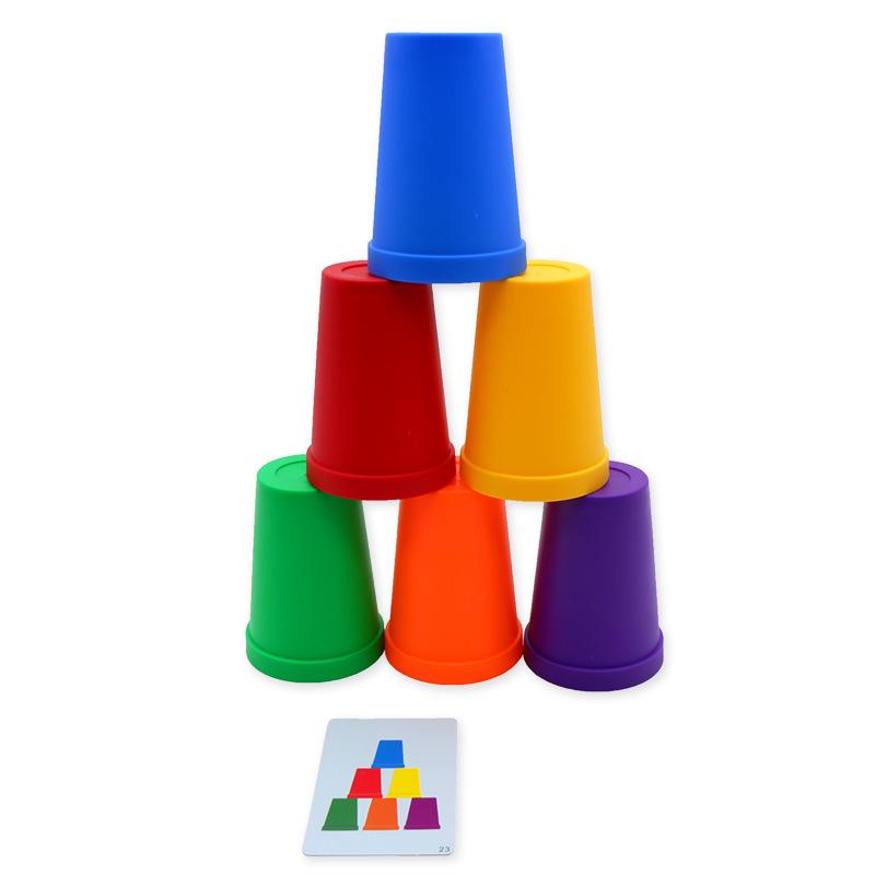 Kleinkind Lernbecher Stapelspiel - Frühes Lernen Logik & Konzentration Spielzeug