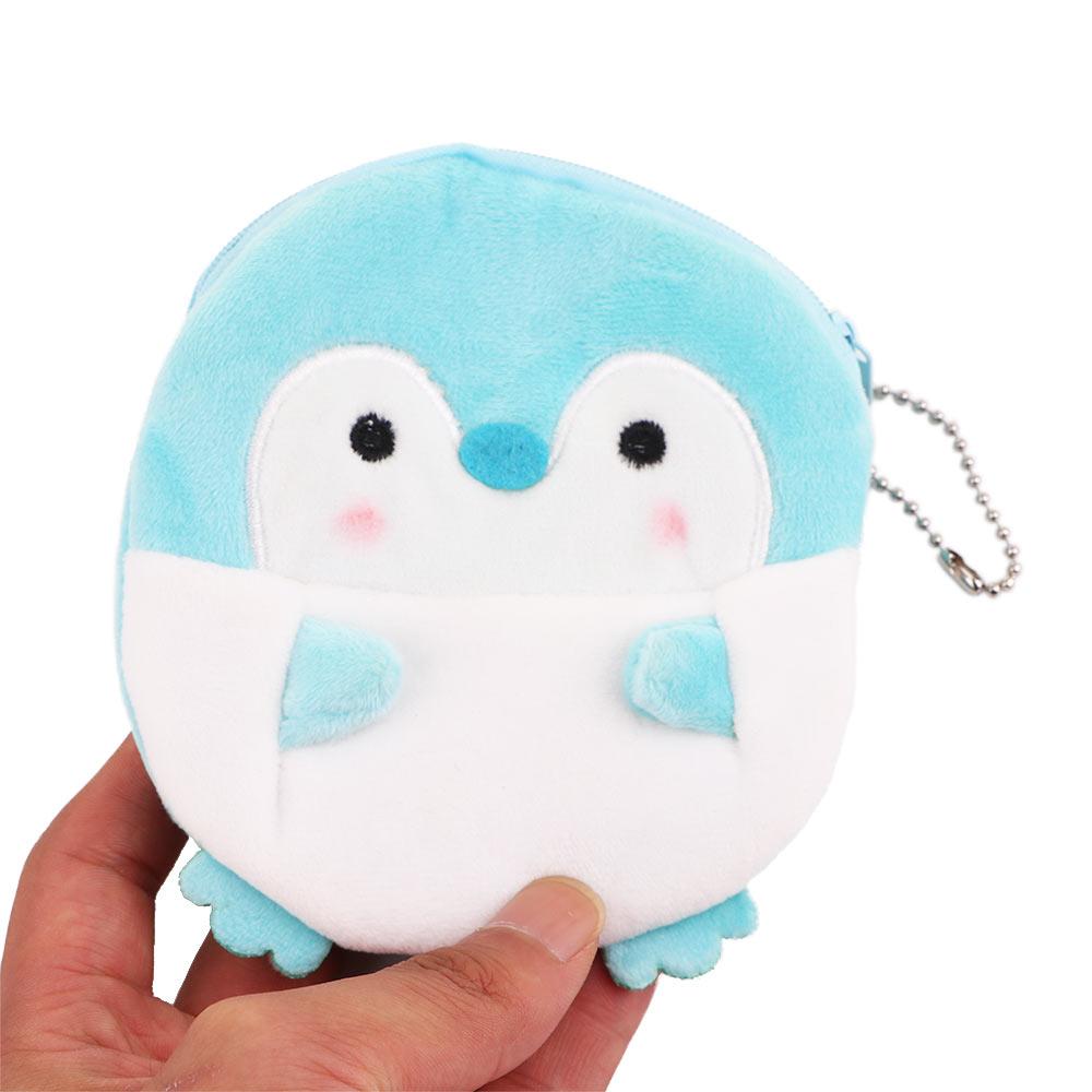 Ladies Student Plush Zipper Bag Key Bag With Keychain Coin Bag Earphone Bag Coin Purse Mini Wallet