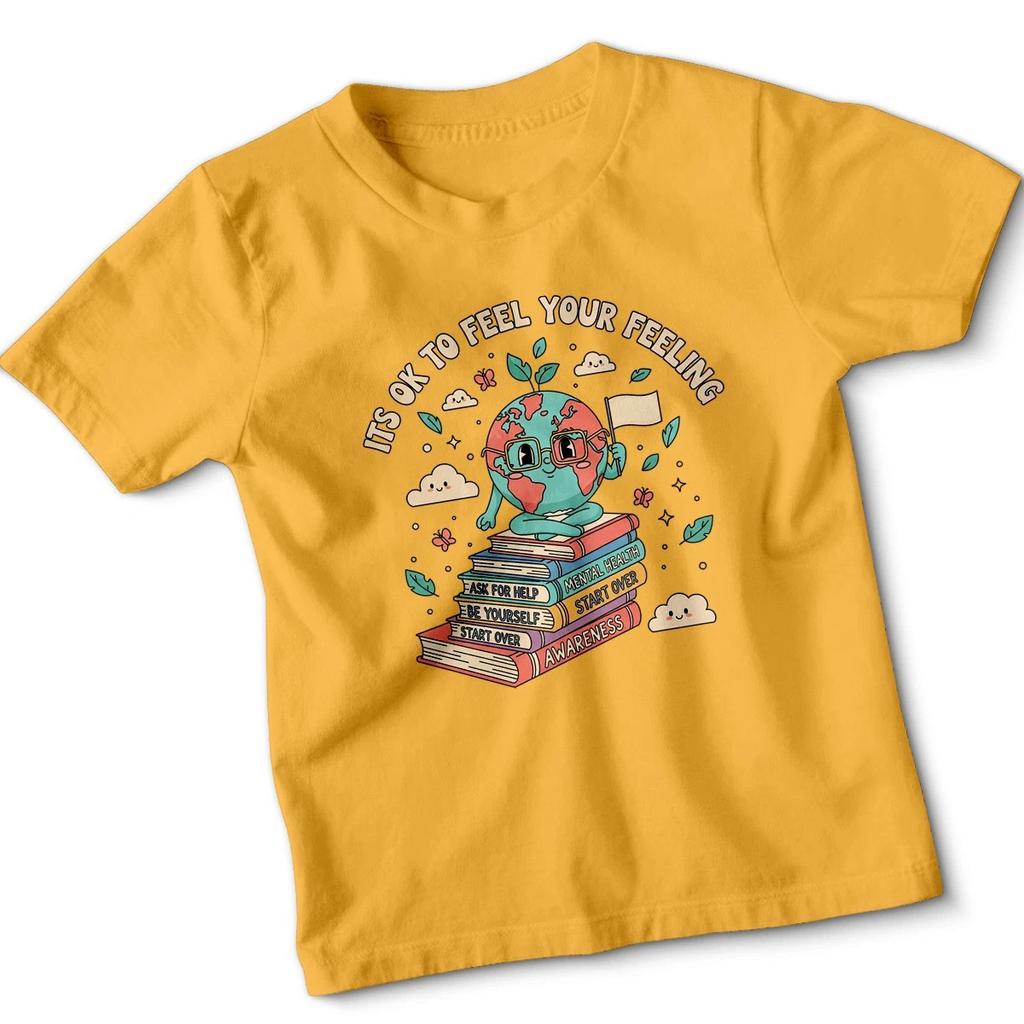 Kids Mental Health T Shirt Its Ok To Be Not Ok Awareness Support Tee