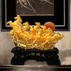 Lucky Eight Horses Resin Auspicious Home Crafts Living Room Desk Ornaments Statue Opening Gifts