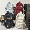 Schoolbag College Style Letter Burden Reduction Lightweight Backpack Junior High School Student School Bag Women's Large Capacity Travel Backpack
