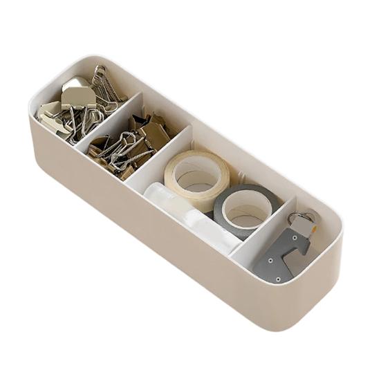 Drawer Storage Box, with Removable Partition Panel Container, Stackable Space Saving Storage Bin for Household A