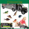 Exciting Dinosaur Truck Carry Case Transporter Dino Figures Playset For Kids Xmas Gift