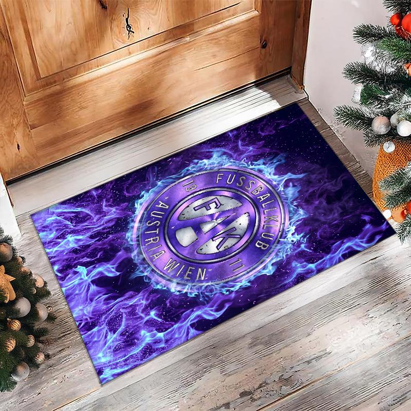 Austria Wien FC Soccer Football Pattern Soft Area Rug Non Slip Indoor Floor Carpet Sports Decor Mat for Bedroom