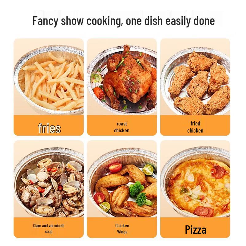 Meiliya 700ml Air Fryer Aluminum Foil Trays (10-pack)
