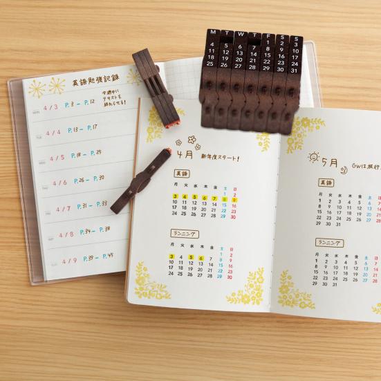 Yousheng Timeblocks Połączony Stempel Kalendarzowy Wielokrotnego Użytku Skonsolidowany Stempel Numerowy DIY Bloki Czasowe Konfigurowalne Buduj Miesiące Tygodnie Listy do Tworzenia Kart