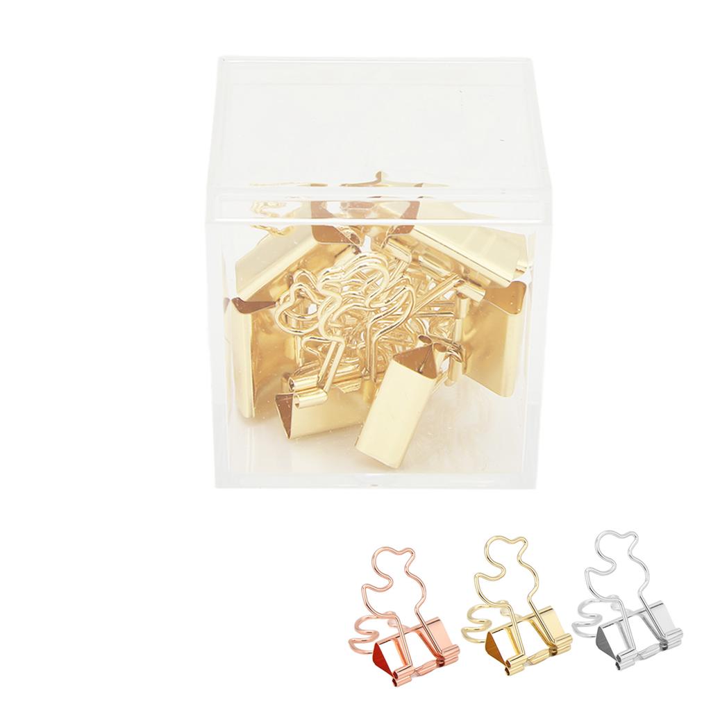 20Pcs Paper Clips Strong Clamping Force  Iron Little Duck Design Wide Application Small Binde