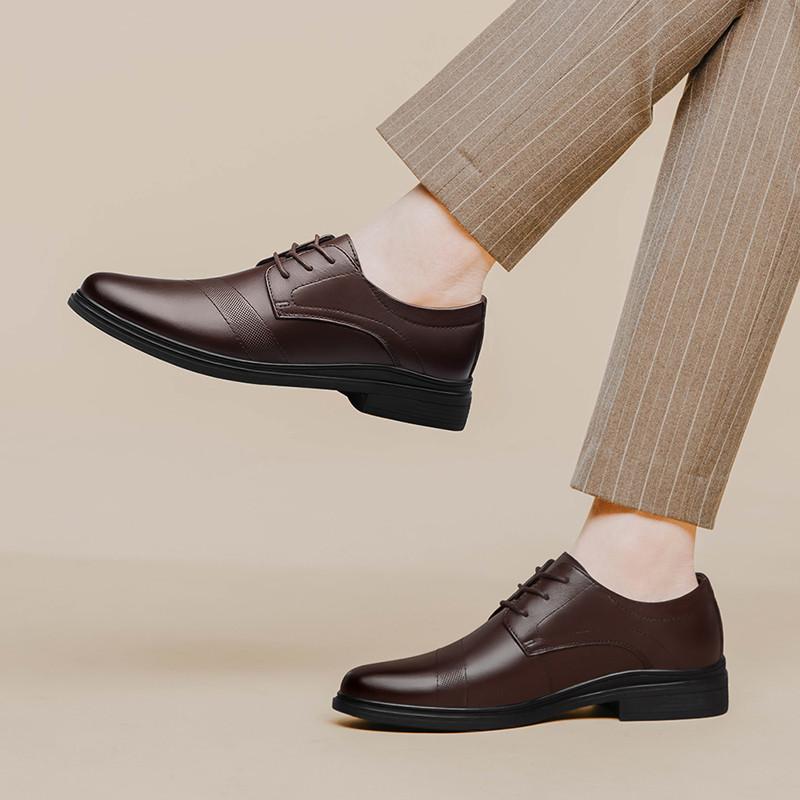 New Trending Brogues Shoes Classic Men Dress Flats Genuine Leather Men Oxfords Shoes Lace Up Formal Wedding Party Shoes Sneakers