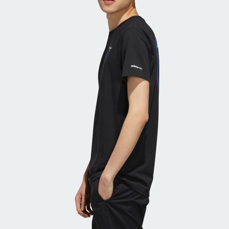 Adidas Neo Fun Print Sports Crew Neck T-Shirt Men Tops Black EI4529