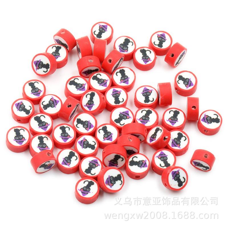 Halloween Polymer Clay Beads Spooky Skull Pumpkin Ghost Spacer DIY Jewelry Making 10mm 1000pcs