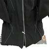 2023 Men's Trendy Black Japanese-Style Five-Point Sleeve Zipper Shirt