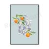Ginger Jar Art Orange Wall Art Poster, Blue Chinoiserie Vase, Academic Wall Art, Traditional Asian Vase Print, Ginger Jar Print