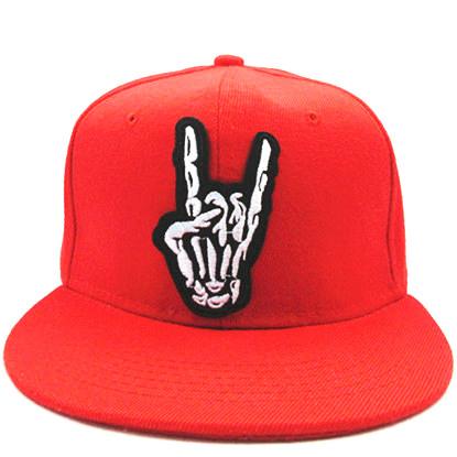 LDSLYJR Skull Gesture Embroidery Cotton Baseball Cap Hip-hop Cap Adjustable Snapback Hats for Men and Women 67