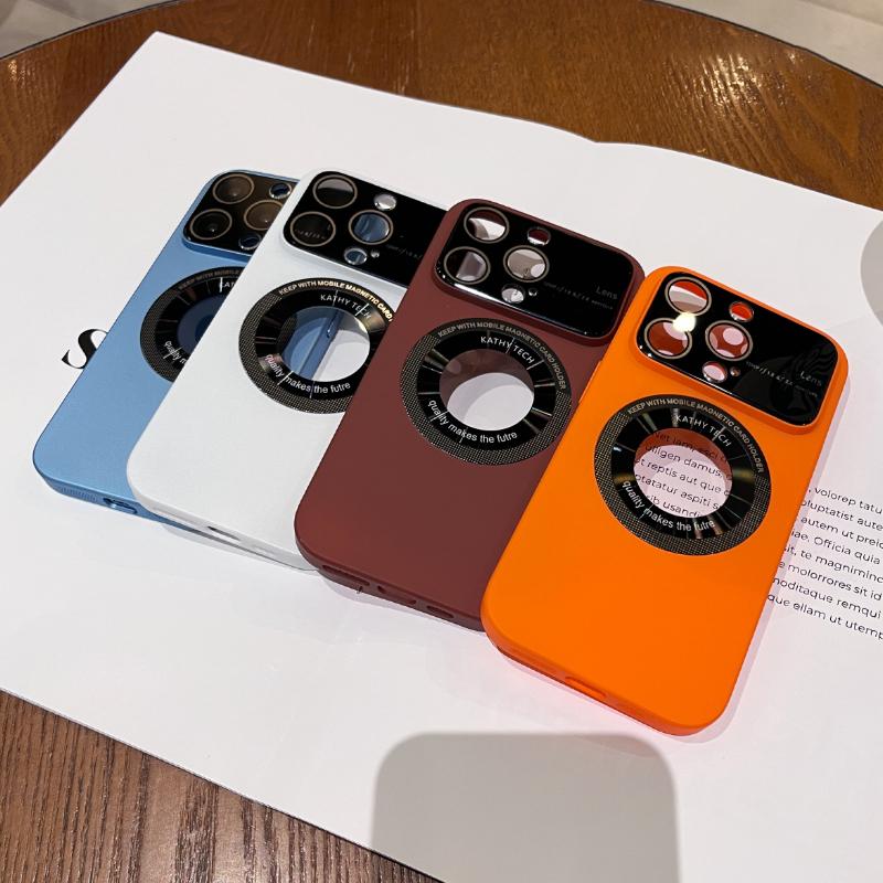 Magnetické puzdro na bezdrôtové nabíjanie Magsafe pre Iphone 14 13 12 Pro Max Logo Otvor na fotoaparát Kryt na mobilný telefón Funda