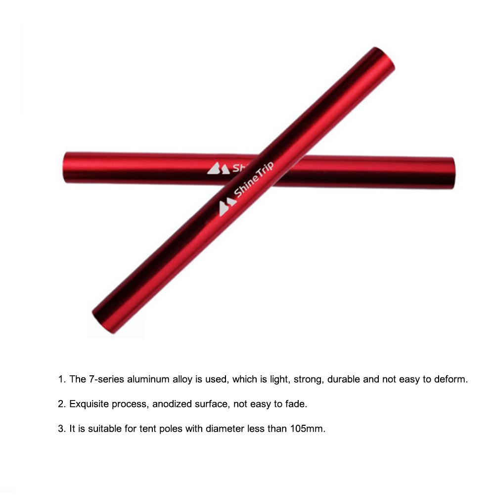 H1# 4pcs Rod Mending Pipe Lengthen 13cm Mending Pipe Camping Repair Tent Accesso